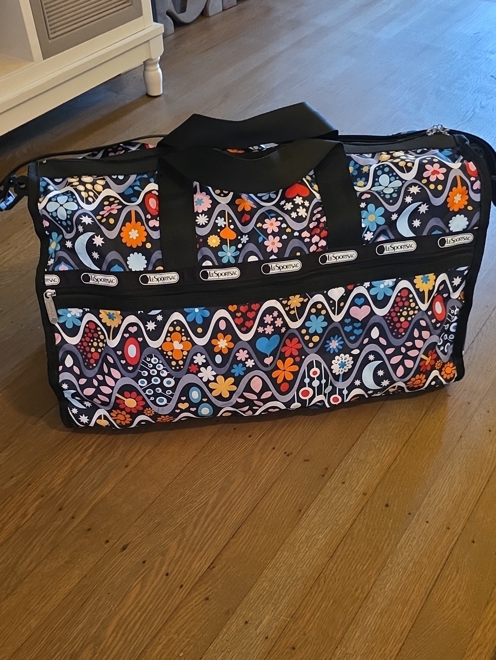LeSportsac Moonflower Pattern Travel / Weekender Duffel 20x13"